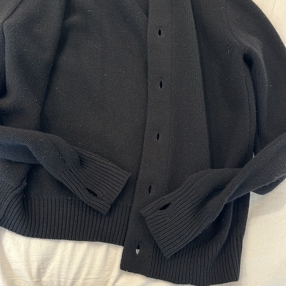 Uniqlo x Lemaire 100% Wool Black Cardigan with Hood Men Size XS - Picture 10 of 10